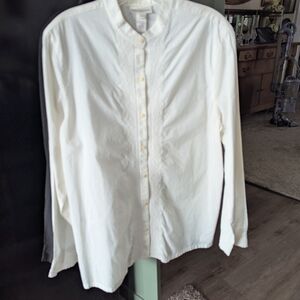 Jones New York Sport White Cotton Blouse